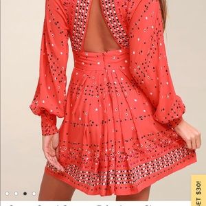 Free People Coryn Coral Dress